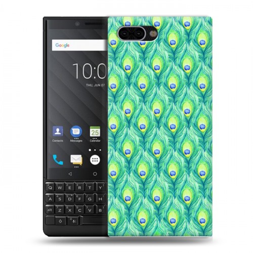 Дизайнерский пластиковый чехол для BlackBerry KEY2 Перья павлина