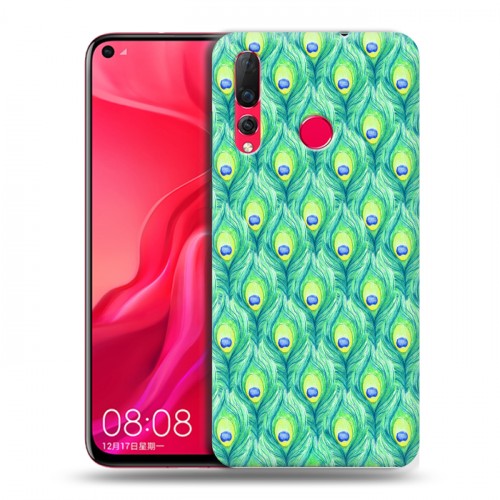 Дизайнерский пластиковый чехол для Huawei Nova 4 Перья павлина