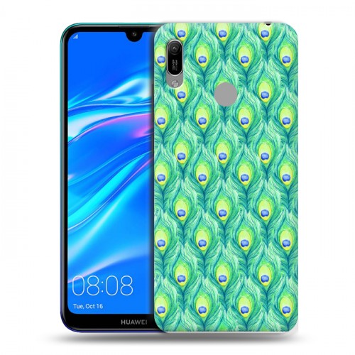 Дизайнерский пластиковый чехол для Huawei Y6 (2019) Перья павлина