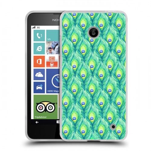 Дизайнерский пластиковый чехол для Nokia Lumia 630/635 Перья павлина