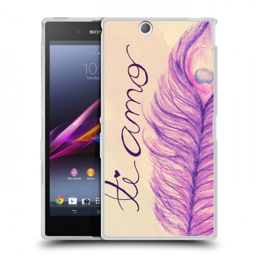 Дизайнерский пластиковый чехол для Sony Xperia Z Ultra  Перья павлина