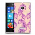 Дизайнерский пластиковый чехол для Microsoft Lumia 435 Перья павлина