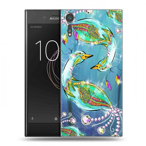 Дизайнерский пластиковый чехол для Sony Xperia XZs Блистающий павлин