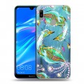 Дизайнерский пластиковый чехол для Huawei Y6 (2019) Блистающий павлин