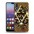 Дизайнерский силиконовый с усиленными углами чехол для Huawei P20 Pro Мистика треугольника