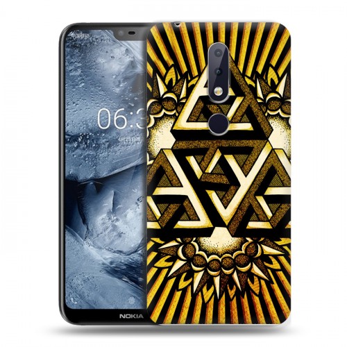 Дизайнерский пластиковый чехол для Nokia 6.1 Plus Мистика треугольника