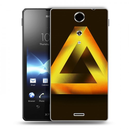 Дизайнерский пластиковый чехол для Sony Xperia TX Мистика треугольника