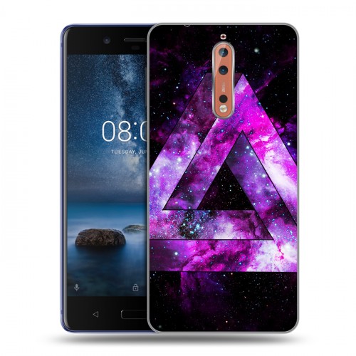 Дизайнерский пластиковый чехол для Nokia 8 Мистика треугольника