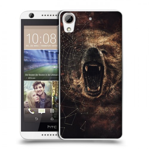 Дизайнерский силиконовый чехол для HTC Desire 626 Коллаж с животными