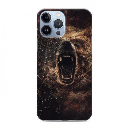 Дизайнерский силиконовый чехол для Iphone 13 Pro Max Коллаж с животными