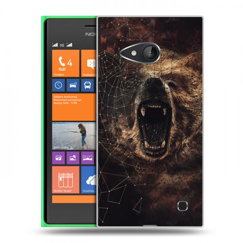 Дизайнерский пластиковый чехол для Nokia Lumia 730/735 Коллаж с животными