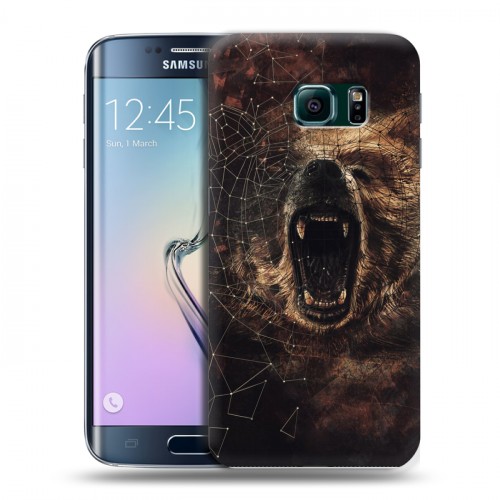 Дизайнерский пластиковый чехол для Samsung Galaxy S6 Edge Коллаж с животными