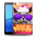 Дизайнерский силиконовый чехол для Huawei MediaPad M5 lite 8 Космик кошки