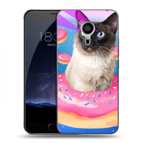 Дизайнерский силиконовый чехол для Meizu Pro 5 Космик кошки