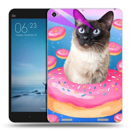 Дизайнерский силиконовый чехол для Xiaomi Mi Pad 2 Космик кошки