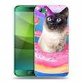 Дизайнерский силиконовый чехол для Elephone S7 Космик кошки
