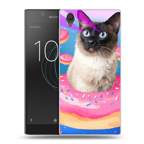 Дизайнерский пластиковый чехол для Sony Xperia L1 Космик кошки