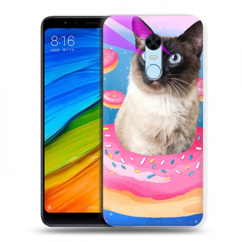 Дизайнерский пластиковый чехол для Xiaomi RedMi 5 Plus Космик кошки