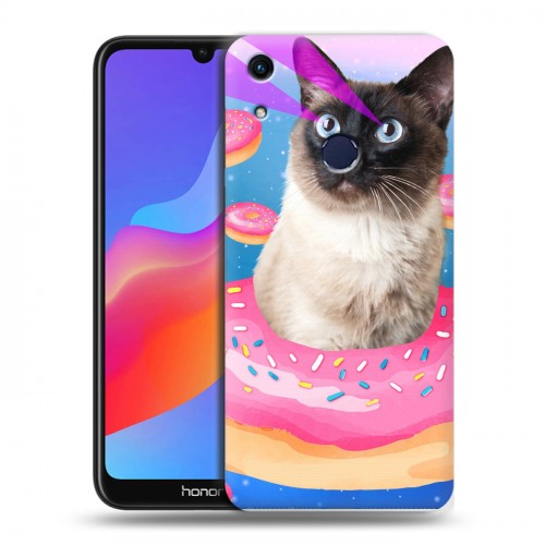 Дизайнерский пластиковый чехол для Huawei Honor 8A Космик кошки