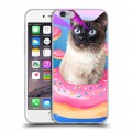 Дизайнерский пластиковый чехол для Iphone 6/6s Космик кошки