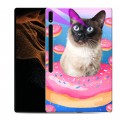 Дизайнерский силиконовый чехол для Samsung Galaxy Tab S8 Ultra Космик кошки