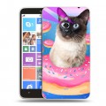 Дизайнерский пластиковый чехол для Nokia Lumia 1320 Космик кошки