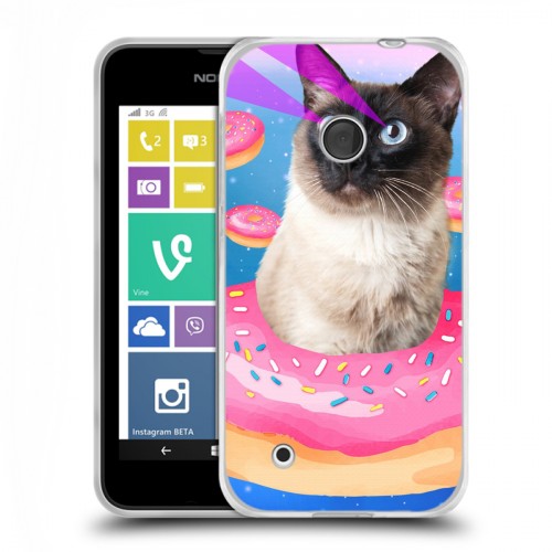 Дизайнерский пластиковый чехол для Nokia Lumia 530 Космик кошки