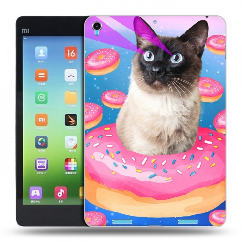 Дизайнерский силиконовый чехол для Xiaomi MiPad Космик кошки