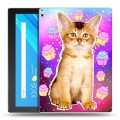 Дизайнерский силиконовый чехол для Lenovo Tab 4 10 Plus Космик кошки