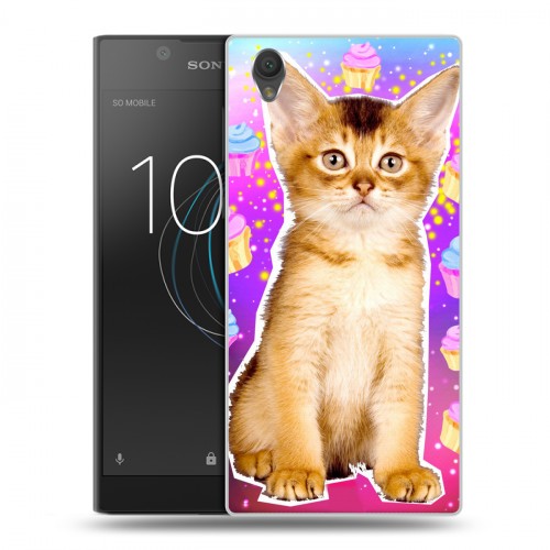 Дизайнерский пластиковый чехол для Sony Xperia L1 Космик кошки