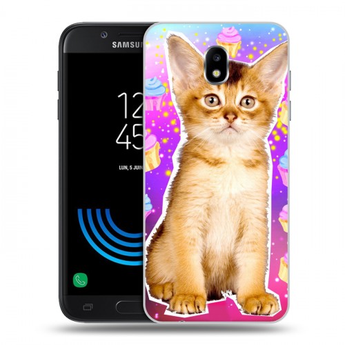 Дизайнерский пластиковый чехол для Samsung Galaxy J5 (2017) Космик кошки
