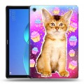 Дизайнерский силиконовый чехол для Huawei MediaPad M5 Lite Космик кошки