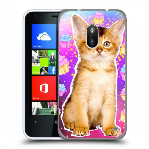 Дизайнерский пластиковый чехол для Nokia Lumia 620 Космик кошки