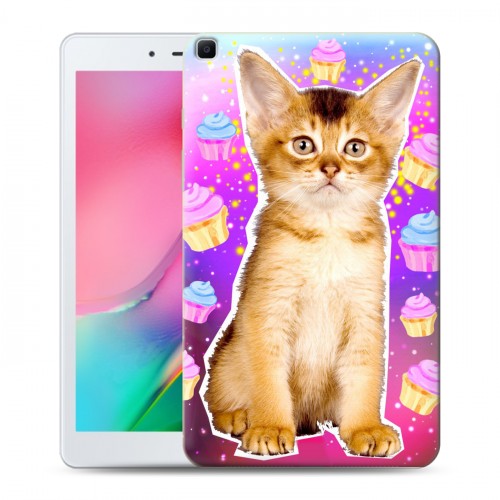 Дизайнерский силиконовый чехол для Samsung Galaxy Tab A 8.0 (2019) Космик кошки