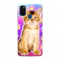 Дизайнерский силиконовый чехол для Samsung Galaxy M30s Космик кошки