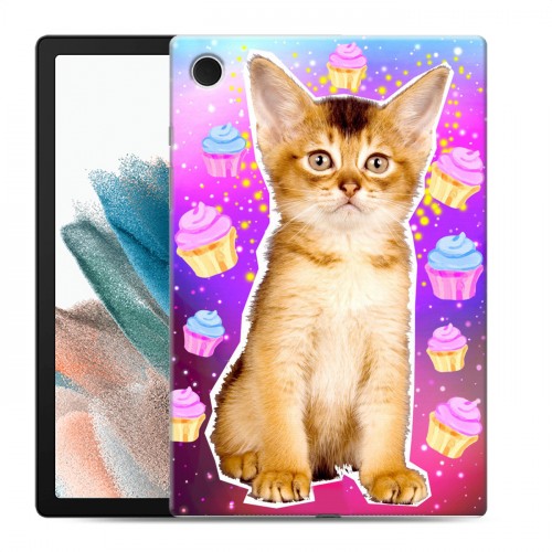 Дизайнерский силиконовый чехол для Samsung Galaxy Tab A8 10.5 (2021) Космик кошки