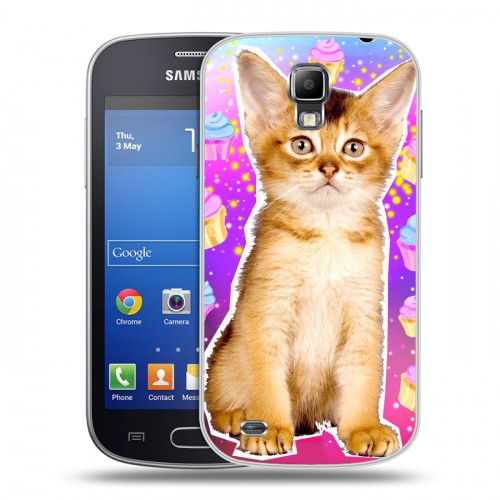 Дизайнерский пластиковый чехол для Samsung Galaxy S4 Active Космик кошки