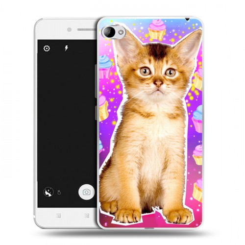 Дизайнерский пластиковый чехол для Lenovo S90 Космик кошки