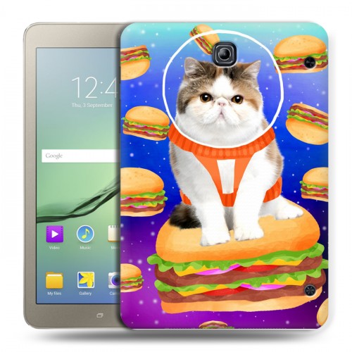Дизайнерский силиконовый чехол для Samsung Galaxy Tab S2 8.0 Космик кошки