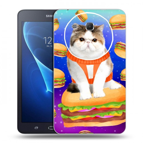 Дизайнерский силиконовый чехол для Samsung Galaxy Tab A 7 (2016) Космик кошки