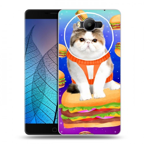 Дизайнерский силиконовый чехол для Elephone P9000 Космик кошки