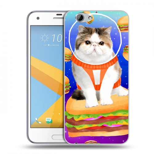 Дизайнерский силиконовый чехол для HTC One A9S Космик кошки