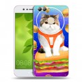 Дизайнерский пластиковый чехол для Huawei Nova 2 Космик кошки