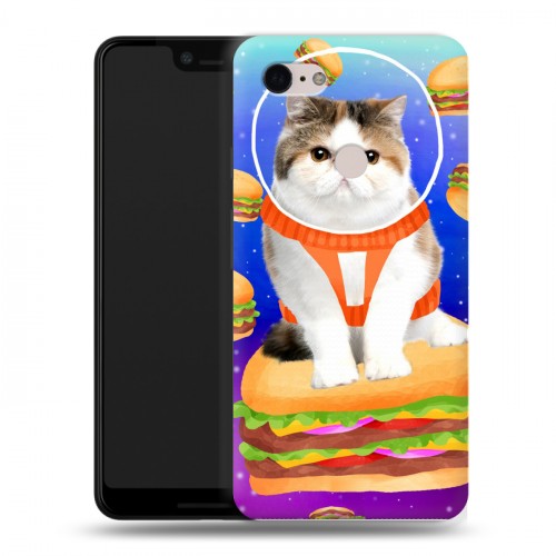 Дизайнерский силиконовый чехол для Google Pixel 3 XL Космик кошки