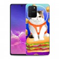 Дизайнерский пластиковый чехол для Samsung Galaxy S10 Lite Космик кошки