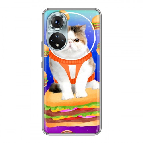 Дизайнерский пластиковый чехол для Huawei Honor 50 Космик кошки