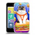 Дизайнерский пластиковый чехол для Nokia Lumia 530 Космик кошки