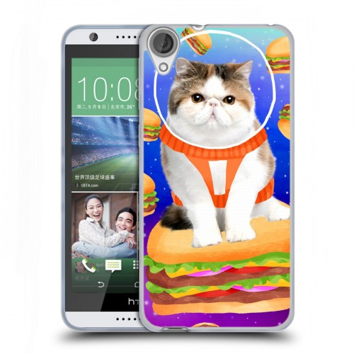 Дизайнерский силиконовый чехол для HTC Desire 820 Космик кошки