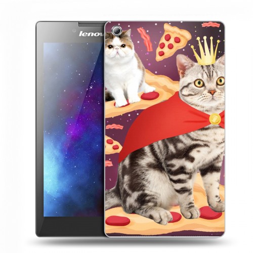 Дизайнерский силиконовый чехол для Lenovo Tab 3 7 Космик кошки