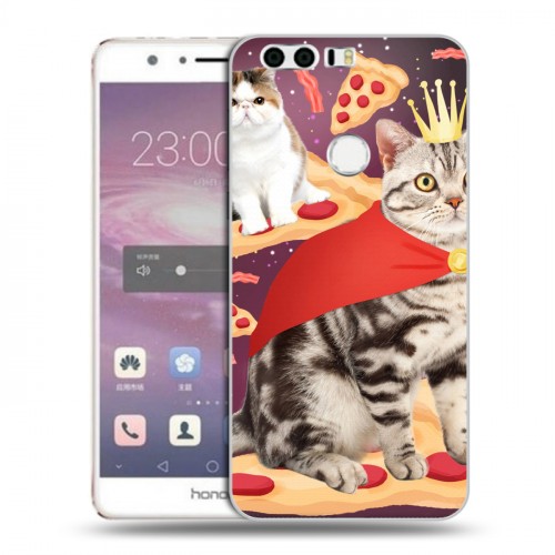 Дизайнерский пластиковый чехол для Huawei Honor 8 Космик кошки